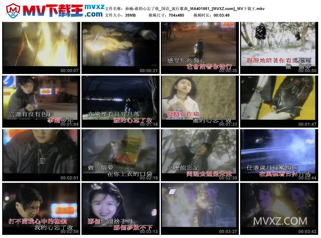 孙楠-谁的心忘了收_国语_流行歌曲_MA401951